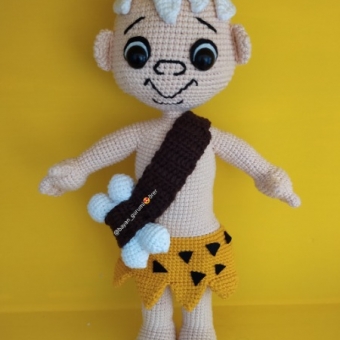 Amigurumi taş devri bambam oyuncak