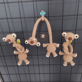 Amigurumi Sid  araba süsü  çanta süsü