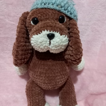 amigurumi el örgüsü kadife köpek