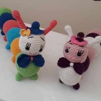 Amigurumi tırtıl