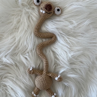 Amigurumi Sid araba süsü çanta süsü