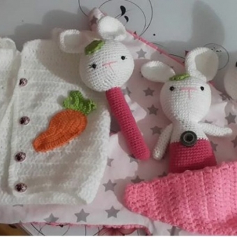 amigurumi yeni doğan set