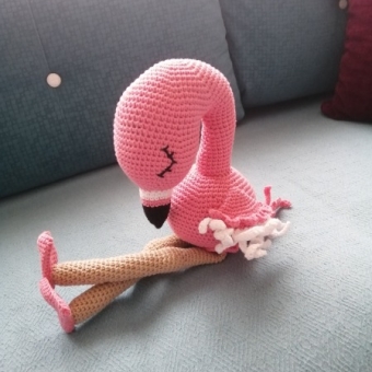 Amigurumi flamingo