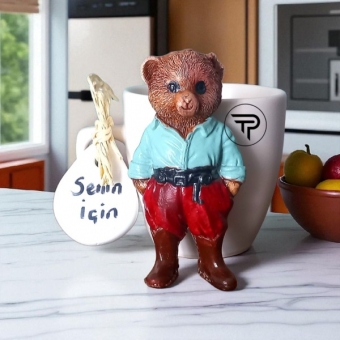 Teddy ayı figürlü Türk kahvesi fincan
