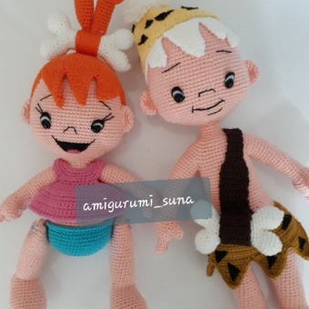 Amigurumi bambam ve çakıl