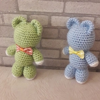 Amigurumi ayıcıklı anahtarlık