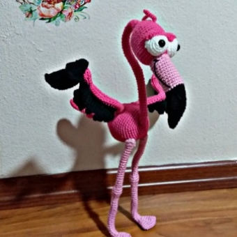 Amigurumi Flamingo Oyuncak