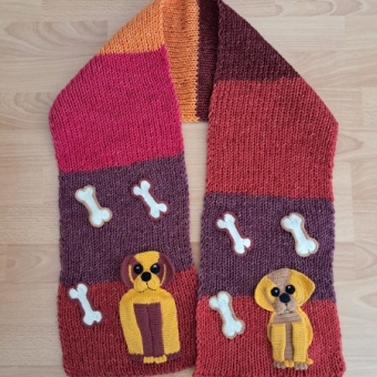 Amigurumi Köpekli Atkı