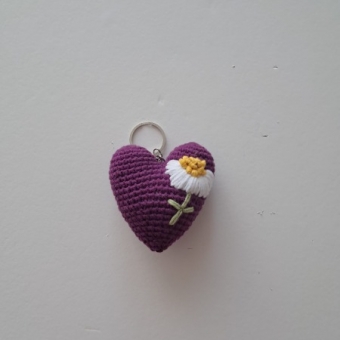Amigurumi Kalp Anahtarlık