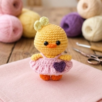 Amigurumi Civciv Anahtarlık