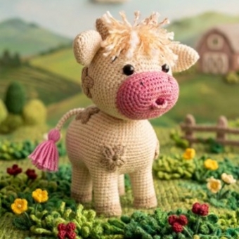 Amigurumi Çiçek İnek