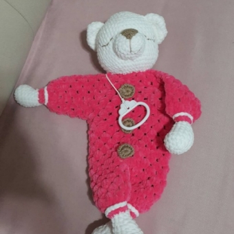 Amigurumi Müzik kutulu Uyku arkadaşı Ayıcık