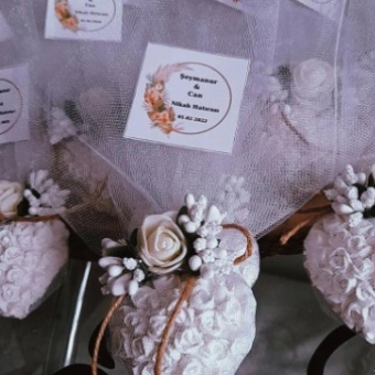 Kokulutaş Kalp Gül Nikah Magneti