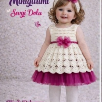 Bebek ve çocuk örgü elbise