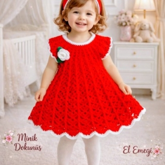 Örgü Çocuk Elbisesi