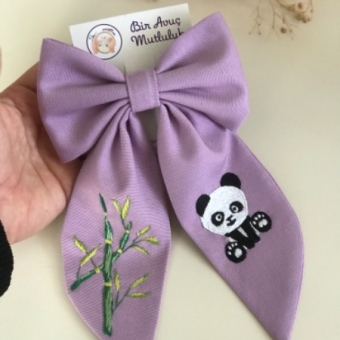 Panda nakışlı toka